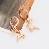 Women Simple Christmas Fawn Earrings